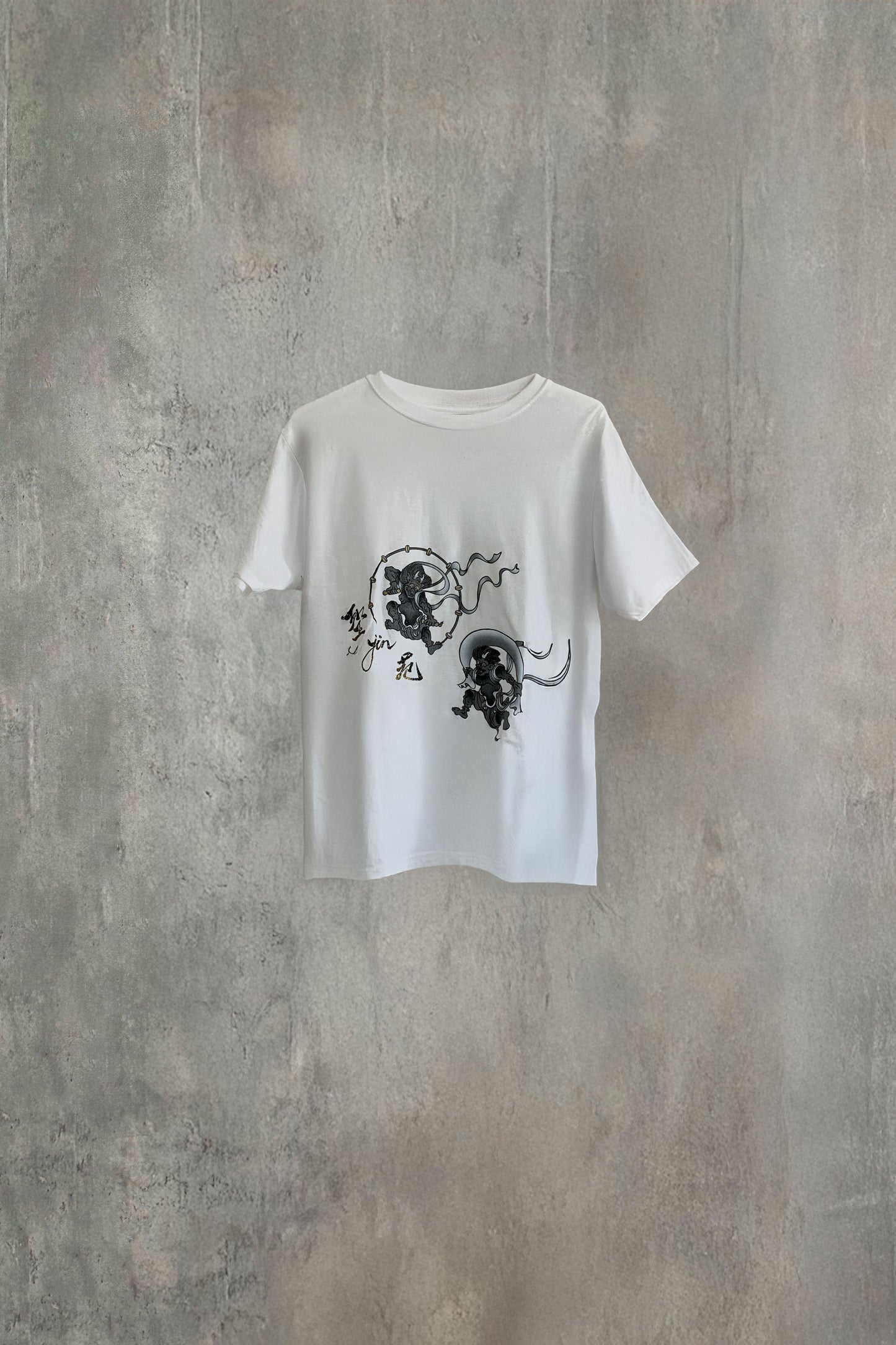 ハンドメイドTシャツ(風神雷神)