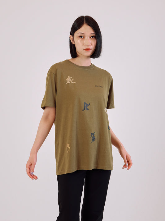 ハンドメイドTシャツ(梵字)