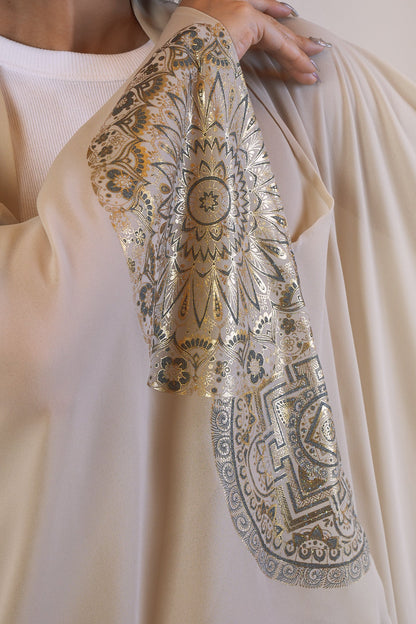 モダンキモノ羽織(曼荼羅・ゴールド)