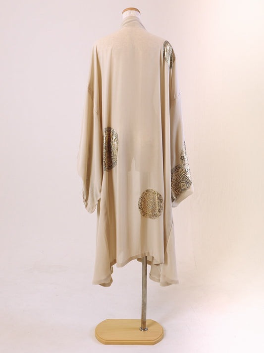モダンキモノ羽織(曼荼羅・ゴールド)