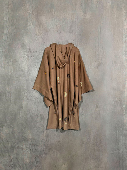 モダンキモノ羽織コート(ブラウン)