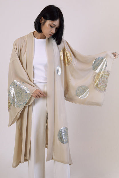 モダンキモノ羽織(曼荼羅・ブルー)