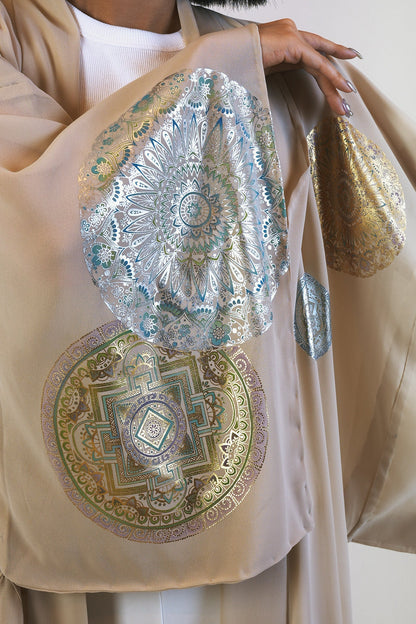 モダンキモノ羽織(曼荼羅・ブルー)