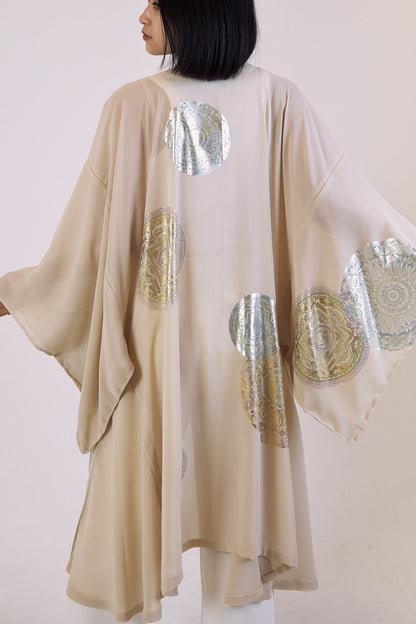 モダンキモノ羽織(曼荼羅・ブルー)