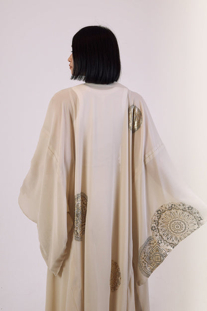 モダンキモノ羽織(曼荼羅・ゴールド)